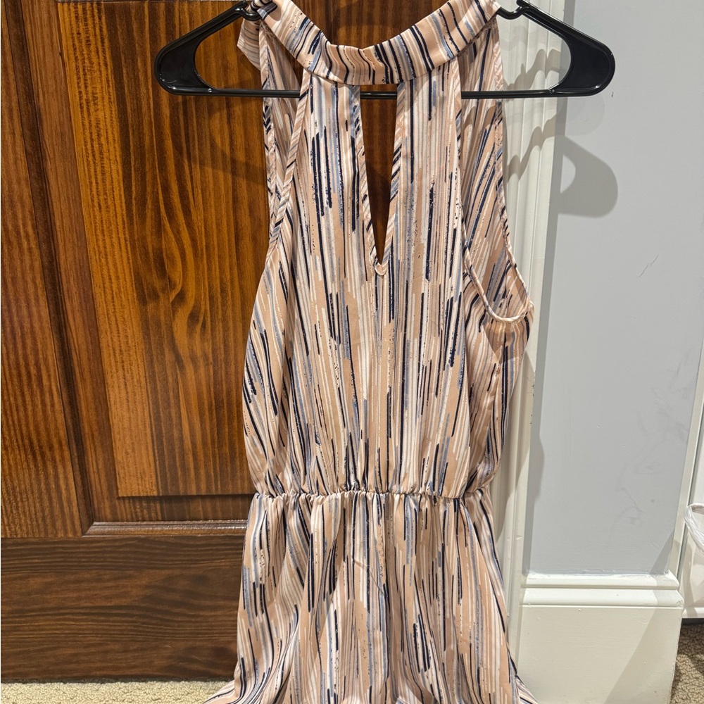 Pink Lily Striped Romper